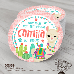 Adesivo Personalizado Lhama - 00559