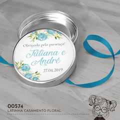 Latinha Personalizada Casamento Floral - 00574 - comprar online