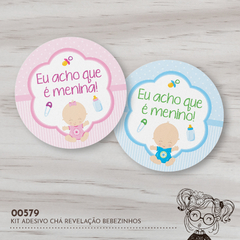 Kit Adesivo Chá Revelação Bebezinho - 00579 - comprar online
