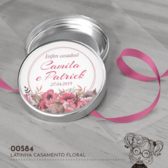Latinha Personalizada Casamento Floral - 00584 - comprar online