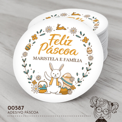 Adesivo Personalizado Páscoa - 00587