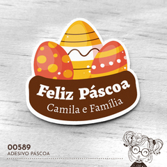 Adesivo Personalizado Páscoa - 00589