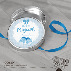 Latinha Personalizada Nascimento Sapatinhos - 00619 - comprar online