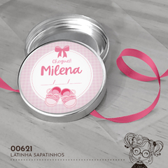 Latinha Personalizada Nascimento Sapatinhos - 00621 - comprar online