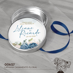 Latinha Personalizada Casamento Floral - 00627 - comprar online