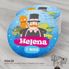 Adesivo Personalizado Mundo Bita Fundo do Mar - 00638