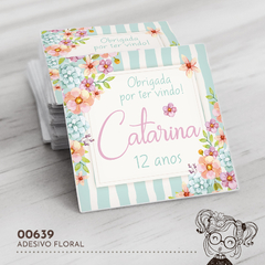 Adesivo Personalizado Floral - 00639 - comprar online