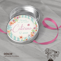 Latinha Personalizada Floral - 00639 - comprar online