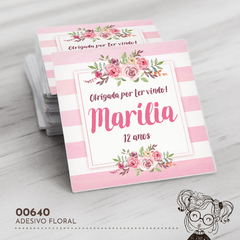 Adesivo Personalizado Floral - 00640 - comprar online