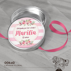 Latinha Personalizada Floral - 00640 - comprar online