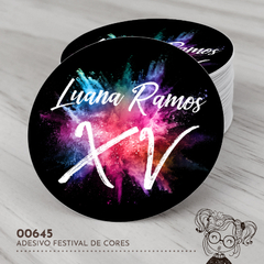 Adesivo Personalizado Festival de Cores - 00645