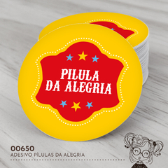 Adesivo Personalizado Pílulas da Alegria - 00650