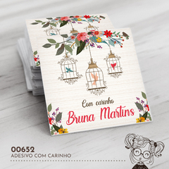 Adesivo Personalizado Com Carinho - 00652 - comprar online