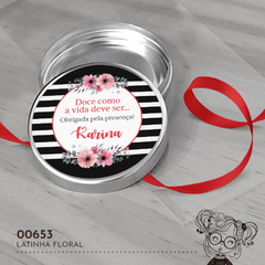 Latinha Personalizada Floral - 00653 - comprar online