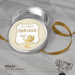 Latinha Personalizada Batizado Anjinho - 00654 - comprar online