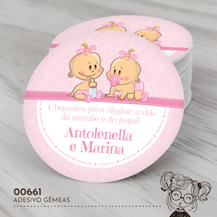 Adesivo Personalizado Gêmeas - 00661