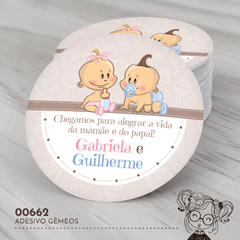 Adesivo Personalizado Gêmeos - 00662