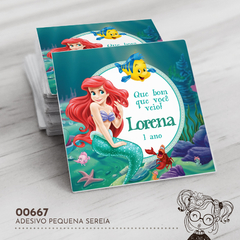 Adesivo Personalizado Pequena Sereia - 00667 - comprar online