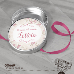 Latinha Personalizada Floral - 00669 - comprar online