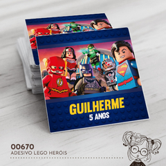 Adesivo Personalizado Lego Heróis - 00670 - comprar online