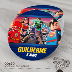 Adesivo Personalizado Lego Heróis - 00670
