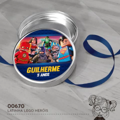 Latinha Personalizada Lego Heróis - 00670 - comprar online