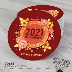 Adesivo Personalizado Ano Novo - 00685