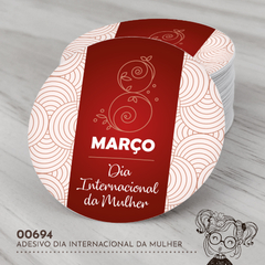 Adesivo Personalizado Dia Internacional da Mulher - 00694