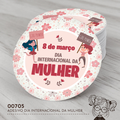 Adesivo Personalizado Dia Internacional da Mulher - 00705