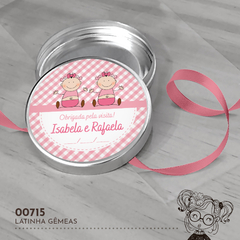 Latinha Personalizada Gêmeas - 00715 - comprar online