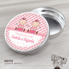 Latinha Personalizada Gêmeas - 00715