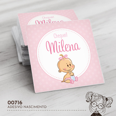 Adesivo Personalizado Nascimento Bebezinha - 00716 - comprar online