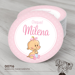 Adesivo Personalizado Nascimento Bebezinha - 00716