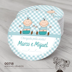 Adesivo Personalizado Gêmeos - 00718