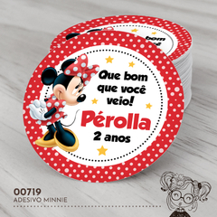 Adesivo Personalizado Minnie Vermelha - 00719