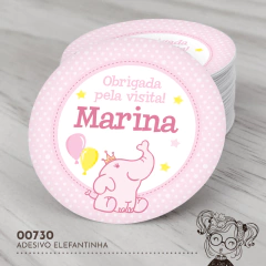 Adesivo Personalizado Elefantinha - 00730