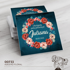 Adesivo Personalizado Floral - 00733 - comprar online