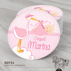 Adesivo Personalizado Cegonha - 00734