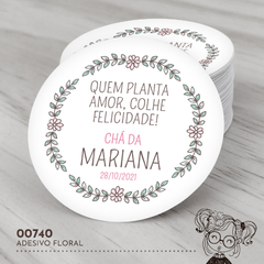 Adesivo Personalizado Floral - 00740