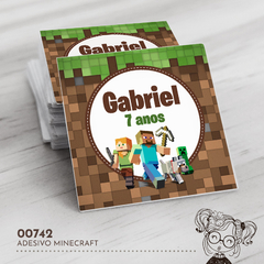 Adesivo Personalizado Minecraft - 00742 - comprar online
