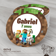 Adesivo Personalizado Minecraft - 00742