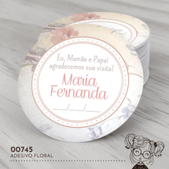 Adesivo Personalizado Floral - 00745