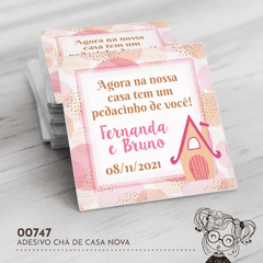 Adesivo Personalizado Chá de Casa Nova - 00747 - comprar online