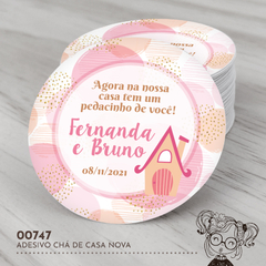 Adesivo Personalizado Chá de Casa Nova - 00747