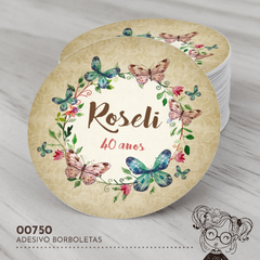 Adesivo Personalizado Borboletas - 00750