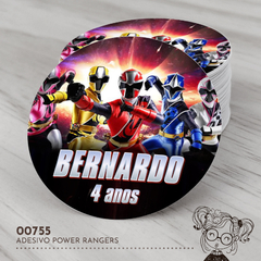 Adesivo Personalizado Power Rangers - 00755