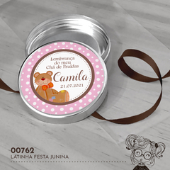 Latinha Personalizada Ursinho Colorido - 00762 - comprar online