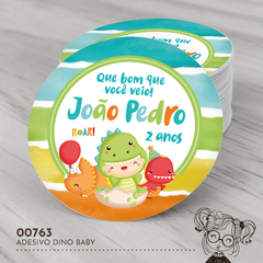 Adesivo Personalizado Dino Baby - 00763