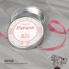Latinha Personalizada Nascimento Carrinho - 00765 - comprar online