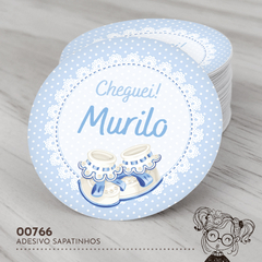 Adesivo Personalizado Nascimento Sapatinhos - 00766